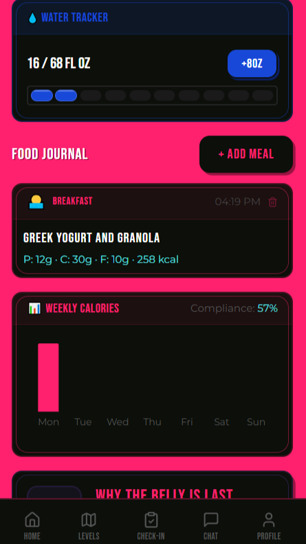 Morgane Fitness App — Nutrition