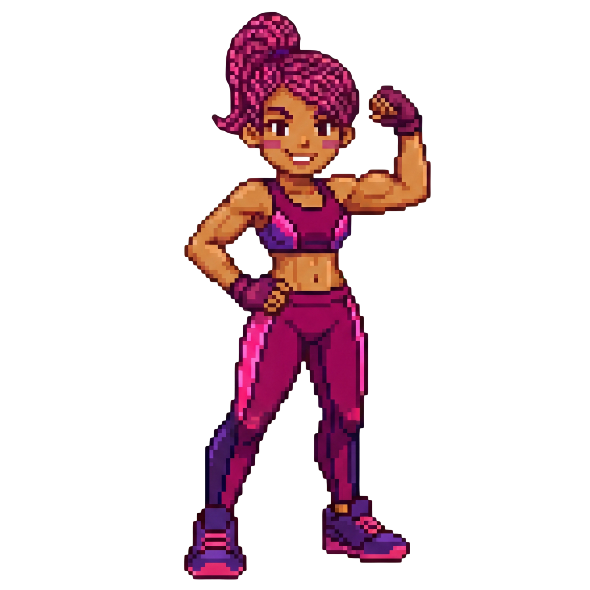 Pixie MoreGain flexing